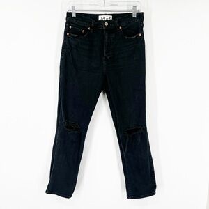 Daze Denim High Rise Straight Jeans Button Fly Distressed